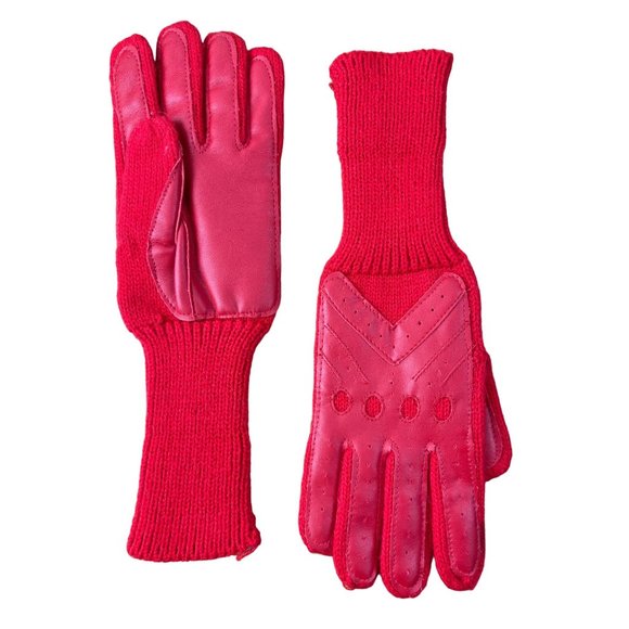 Vintage Red Gloves Knit and Patch Design - Picture 1 of 6